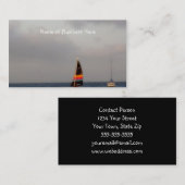 Buntes Segelboot Visitenkarte (Vorne/Hinten)