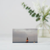 Buntes Segelboot Visitenkarte (Stehend Vorderseite)