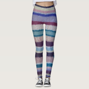 buntes Shabby Chic gestricktes mutiges gestreiftes Leggings