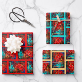 Buntes Skelett. Etwas Schreckliches Geschenkpapier Set