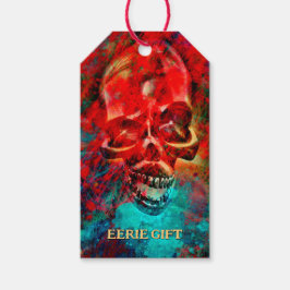 Buntes Skelett. Unheimliches Geschenk Geschenkanhänger