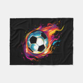 Buntes Soccer Ll Fleecedecke (Vorderseite (Horizontal))