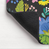 Buntes Sommer-Blumen-Muster Mousepad (Ecke)