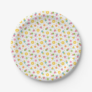 Buntes Sommer-Eiscreme-Muster Pappteller