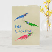 Buntes spanisches Glück zum Geburtstag Karte (Gelbe Blume)