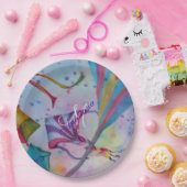 BUNTES SPASS-FLIEGEN-DRACHEN-MONOGRAMM-PARTY PAPPTELLER (Party)