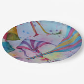 BUNTES SPASS-FLIEGEN-DRACHEN-PARTY PAPPTELLER (Schrägansicht)