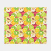 Buntes Spaß-Frucht-Muster Fleecedecke (Vorderseite (Horizontal))