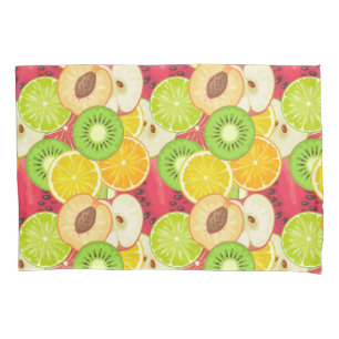 Buntes Spaß-Frucht-Muster Kissenbezug