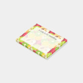 Buntes Spaß-Frucht-Muster Post-it Klebezettel (angewinkelt)