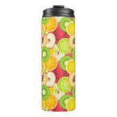 Buntes Spaß-Frucht-Muster Thermosbecher (Vorderseite)