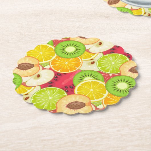 Buntes Spaß-Frucht-Muster Untersetzer (angewinkelt)
