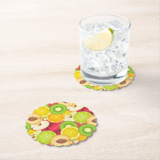 Buntes Spaß-Frucht-Muster Untersetzer (Vor Ort)