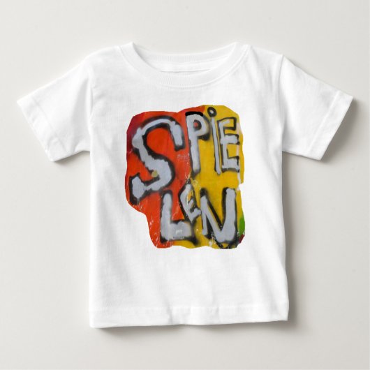 Buntes SPIELEN Baby T-Shirt (Vorderseite)