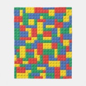 Buntes Spielzeug-Gebäude blockiert Fleecedecke (Vorderseite)