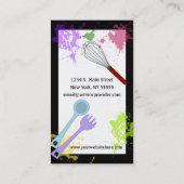 Buntes Spritzen, das Visitenkarte kocht (Rückseite)