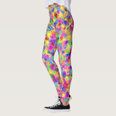 Buntes Spritzer-Farben-Regenbogen-Spritzen-Trendy Leggings (Links)