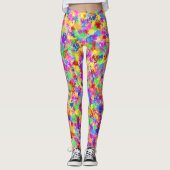 Buntes Spritzer-Farben-Regenbogen-Spritzen-Trendy Leggings (Vorderseite)