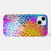 Buntes Spritzer-Tierdruck-iPhone-Case iPhone 15 Hülle (Rückseite (Horizontal))