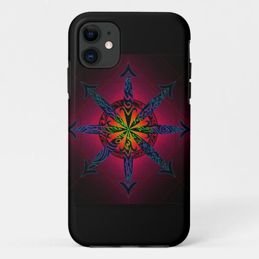 Buntes Stammes- Chaos-Symbol Case-Mate iPhone Hülle (Rückseite)