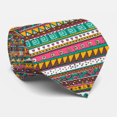 Buntes Stammes- Muster Krawatte (Gerollt)