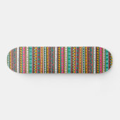 Buntes Stammes- Muster Skateboard (Horizontal)