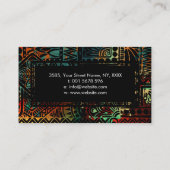 Buntes Stammes- Muster Visitenkarte (Rückseite)