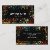 Buntes Stammes- Muster Visitenkarte (Vorne/Hinten)
