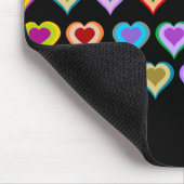 Buntes starkes Herzmuster mousepad (Ecke)