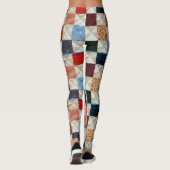 Buntes Steppdeckenmuster Leggings (Rückseite)