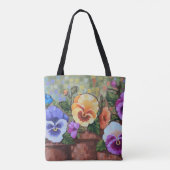 "Buntes Stiefmütterchen" 16" x 16" Taschen-Tasche Tasche (Rückseite)