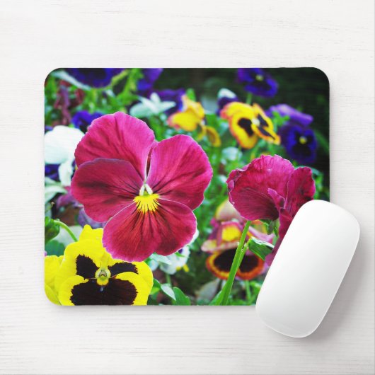 Buntes Stiefmütterchen Mousepad (Mit Mouse)