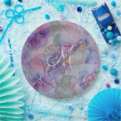 BUNTES STIEFMÜTTERCHEN-REICHLICH MONOGRAMM-PARTY PAPPTELLER (Party)