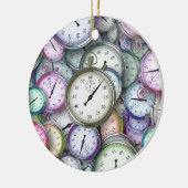 Buntes Stoppuhr-Zeit-Management abstrakt Keramik Ornament (Links)