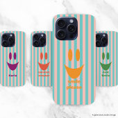 Buntes Streifen Smiley Gesicht iPhone Hülle