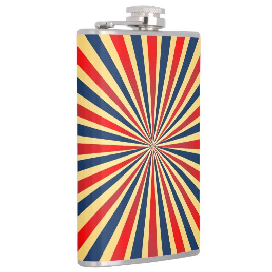 Buntes Streifenmuster Flachmann (Rechts)