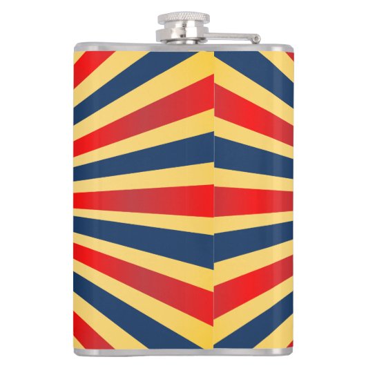 Buntes Streifenmuster Flachmann (Rückseite)