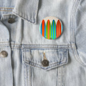 Buntes Surfbrett-Muster Deisgn Button (Beispiel)