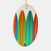 Buntes Surfbrett-Muster Deisgn Keramikornament (Rechts)