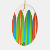 Buntes Surfbrett-Muster Deisgn Keramikornament (Links)