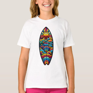 Buntes Surfbrett T-Shirt