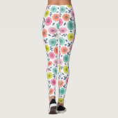buntes süßes Blumenmuster Leggings (Rückseite)