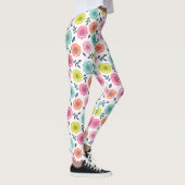 buntes süßes Blumenmuster Leggings (Rechts)
