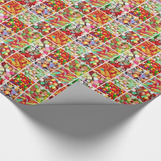 Buntes Süßigkeitsmuster-Packpapier Geschenkpapier (Ecke)