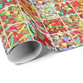 Buntes Süßigkeitsmuster-Packpapier Geschenkpapier (Rolleneckpunkt)