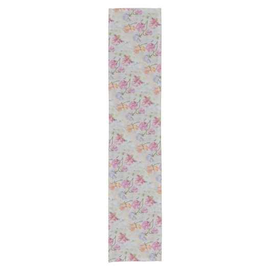 BUNTES SWEETPEAS KURZER TISCHLÄUFER (Vorderseite)