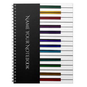 Buntes Tastatur-Klavier-Musik-Notizbuch Notizblock