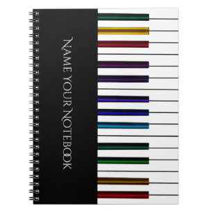 Buntes Tastatur-Klavier-Musik-Notizbuch Notizblock