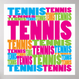 Buntes Tennis Poster