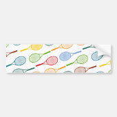 buntes Tennisschlägermuster Autoaufkleber (Vorne)